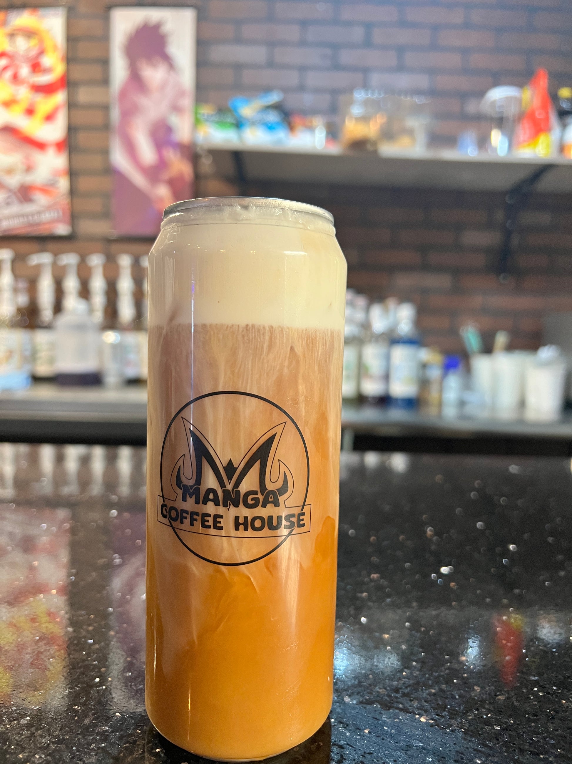 An iced americano with cold foam Santa Fe New Mexico 